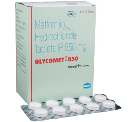 Glycomet 850 mg (100 pills)